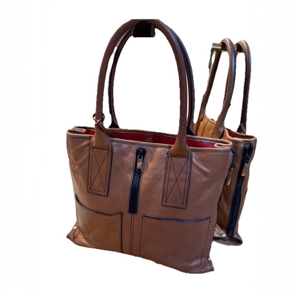 Via Spiga Brown Leather Tote Bag